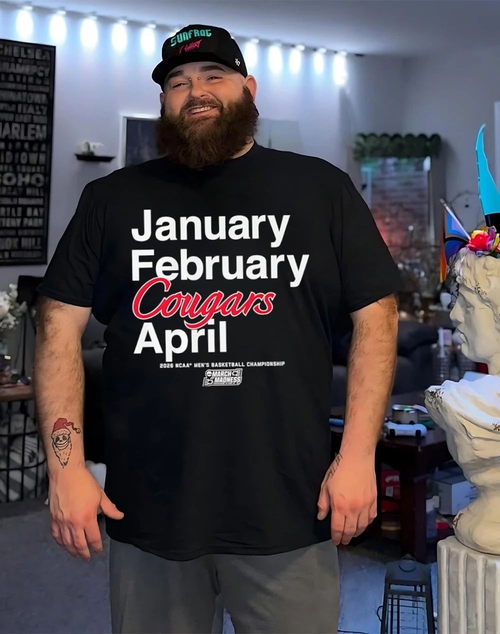 Houston Cougars MBB 2026 March Madness Month January February Cougars April shirt