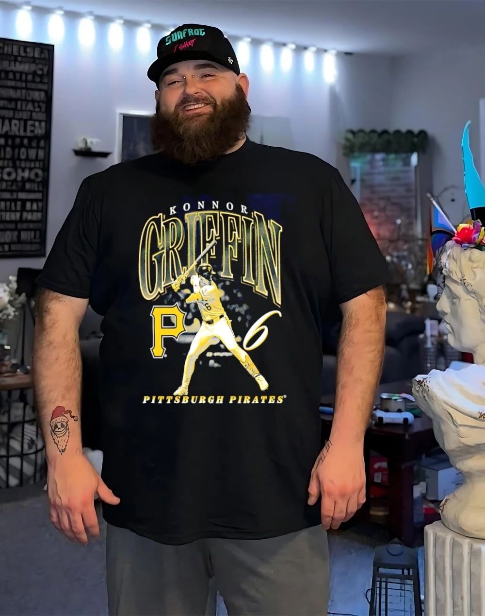 Konnor Griffin 6 Pittsburgh Pirates baseball swing graphic shirt