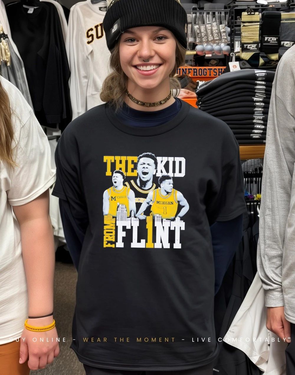 Trey McKenney Michigan Wolverines The Kid from Fl1nt skyline shirt