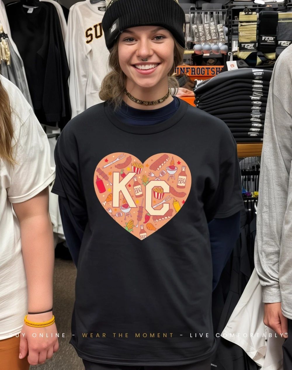 Kansas City BBQ heart shirt