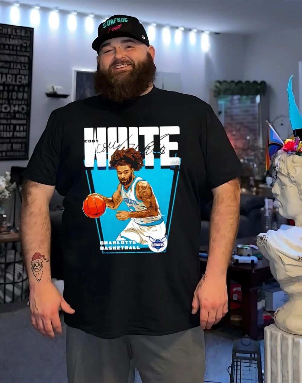 Coby White Charlotte Hornets Premiere graphic shirt