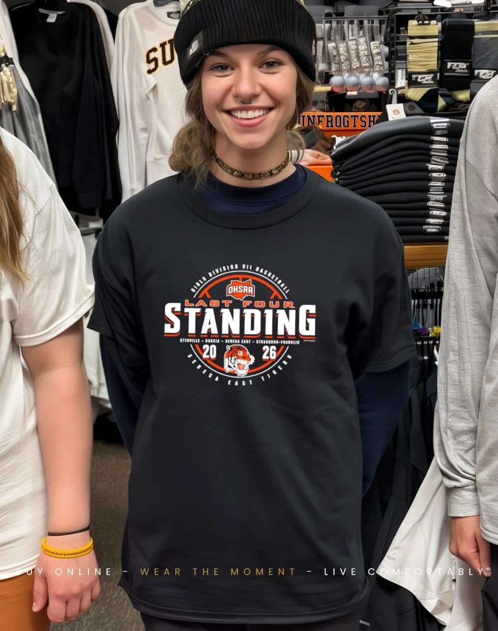 2026 OHSAA Girls Basketball D7 Last Four Standing Seneca East Tigers shirt