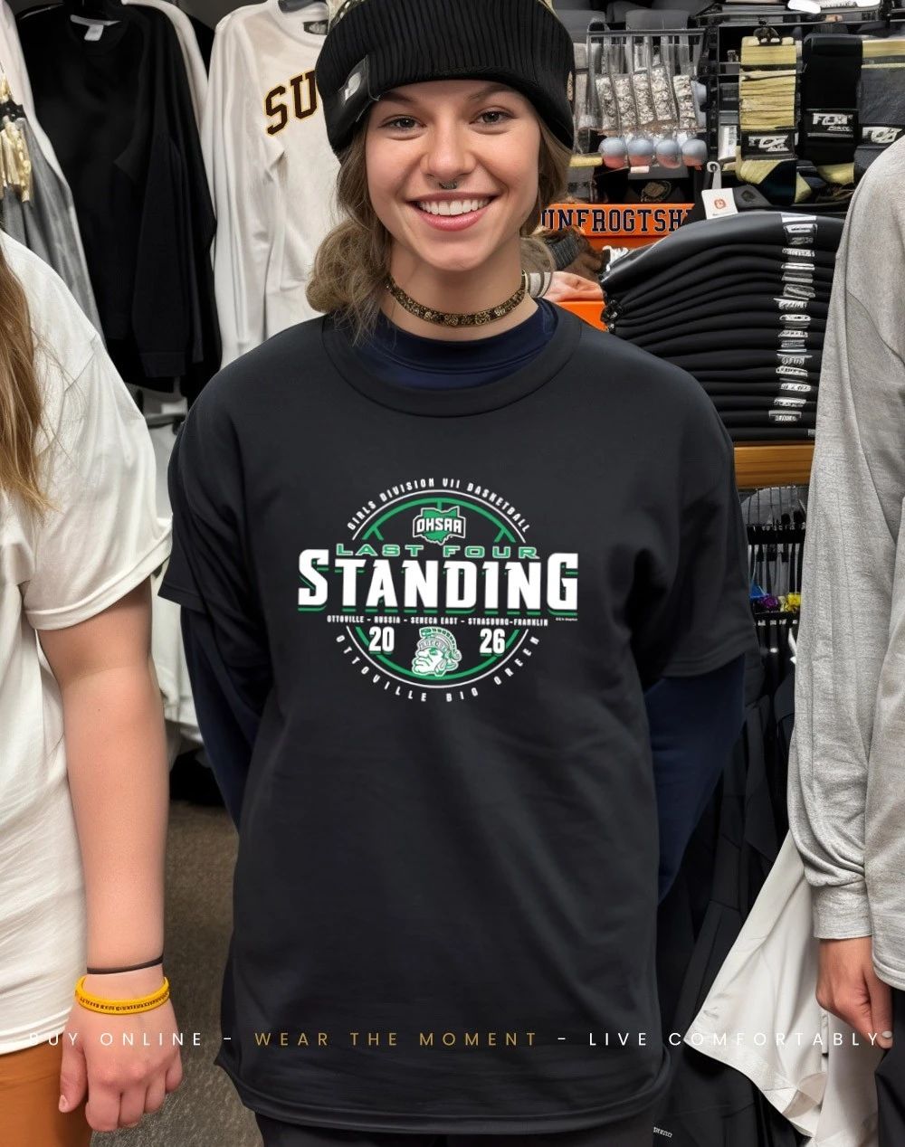 2026 OHSAA Girls Basketball D7 Last Four Standing Ottoville Big Green shirt