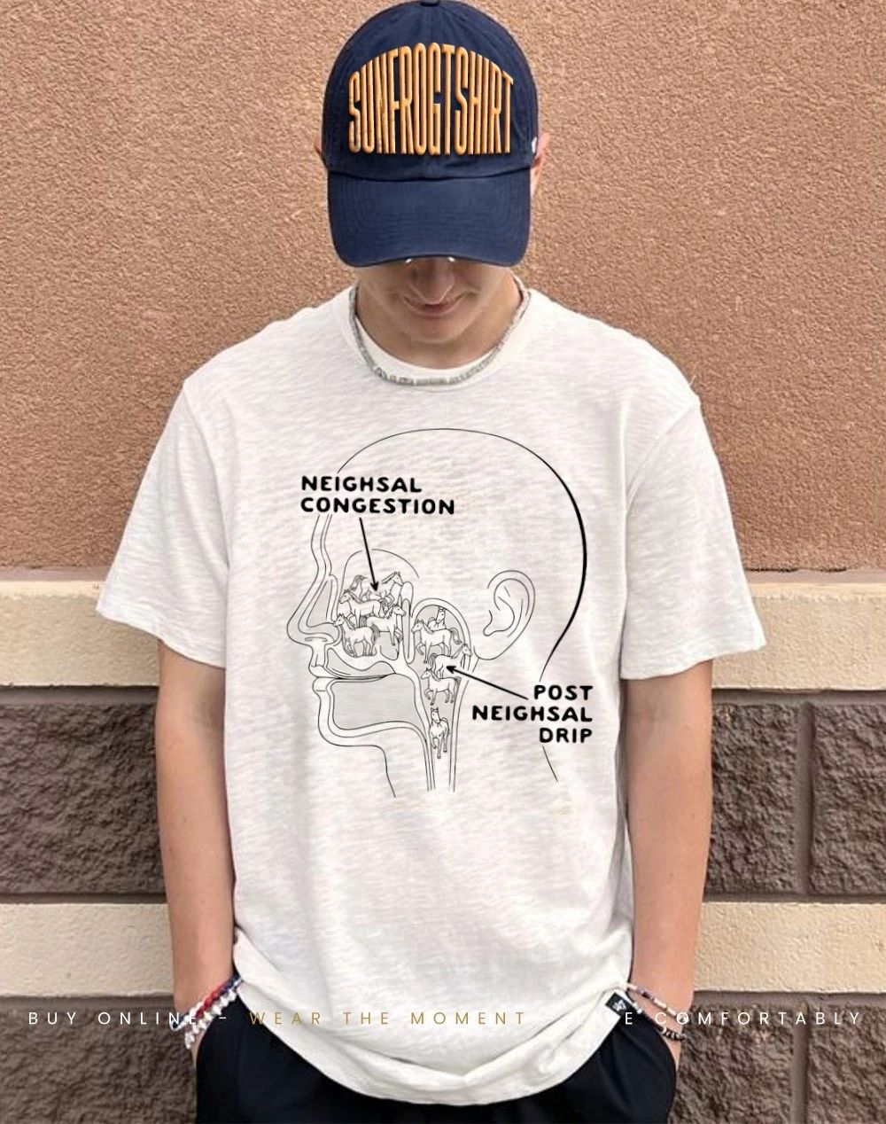 Neighsal congestion post neighsal drip shirt