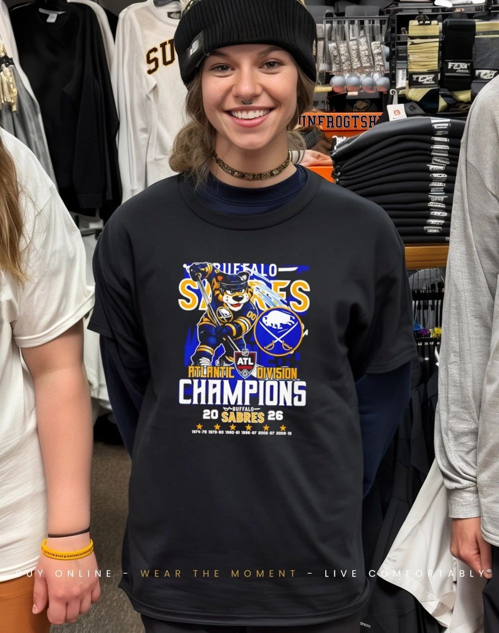 Buffalo Sabres 2026 Atlantic Division Champions 6 time mascot shirt