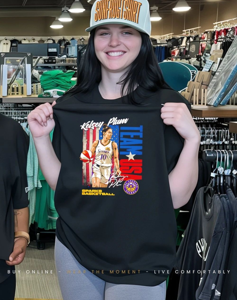 Kelsey Plum Los Angeles Sparks Team USA signature shirt