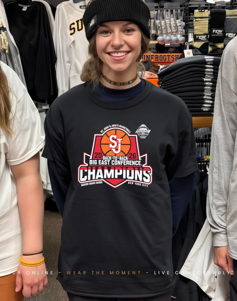 St John’s Men’s Basketball 2026 Big East Tournament Champions back to back shirt