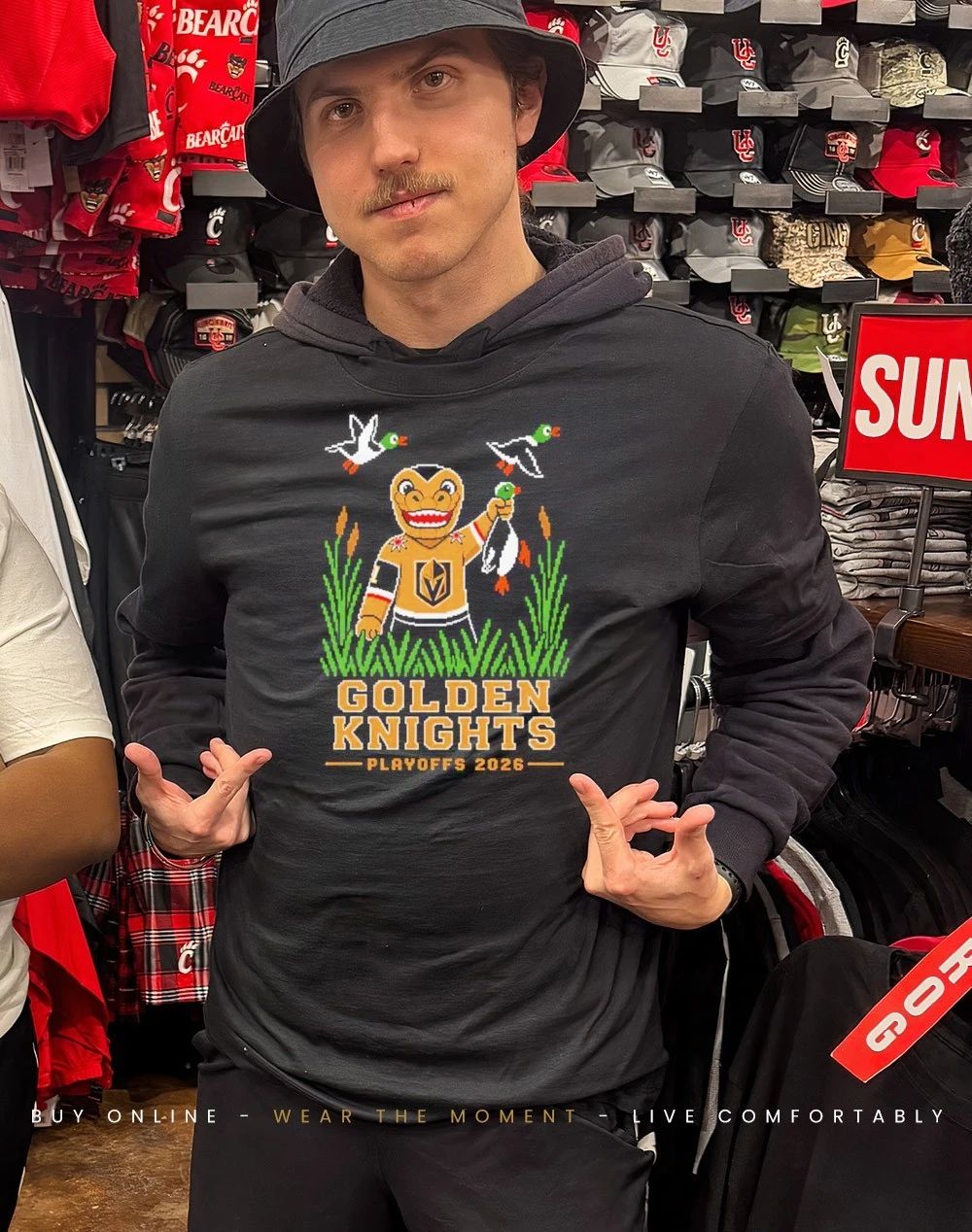 Vegas Golden Knights Duck Hunting Playoffs 2026 front and back shirt