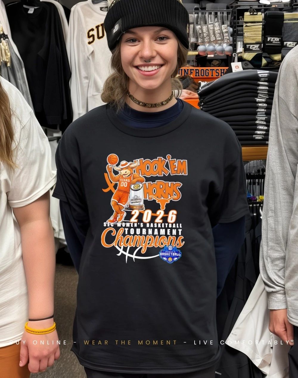 Texas Longhorns 2026 Sec Women’s Basketball Tournament Champions Hook ‘Em mascot shirt