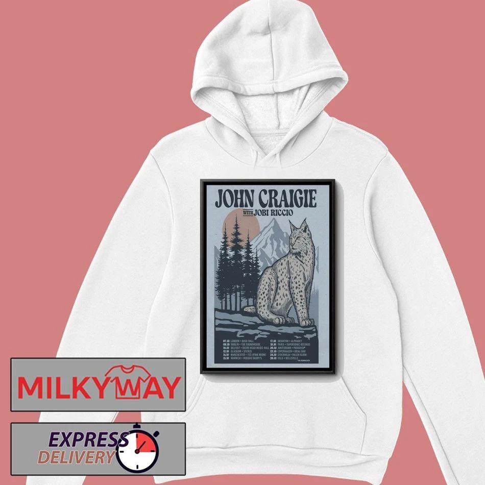 John Craigie With Jobi Riccio Europe October 2026 Tour Poster shirt