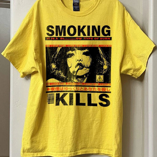Smoking Kills Retro Manga Tee Unisex T-shirt, Sweatshirt, Hoodie (1)
