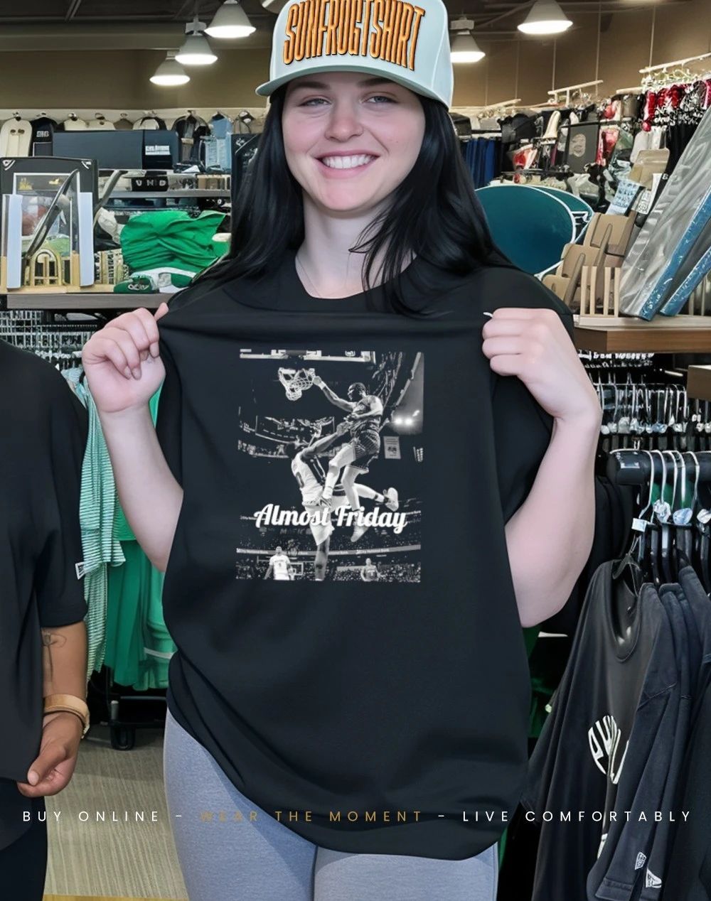 Almost Friday Dunk Basketball graphic shirt