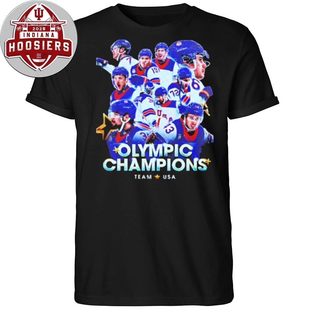 Usa Men’s Olympic Hockey Team Winter Olympic Milano Cortina 2026 Gold Medal Champions T-Shirt