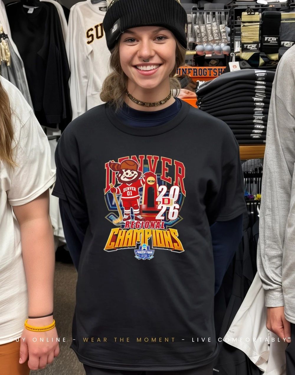 Denver Pioneers 2026 Regional Champions Frozen Four mascot shirt