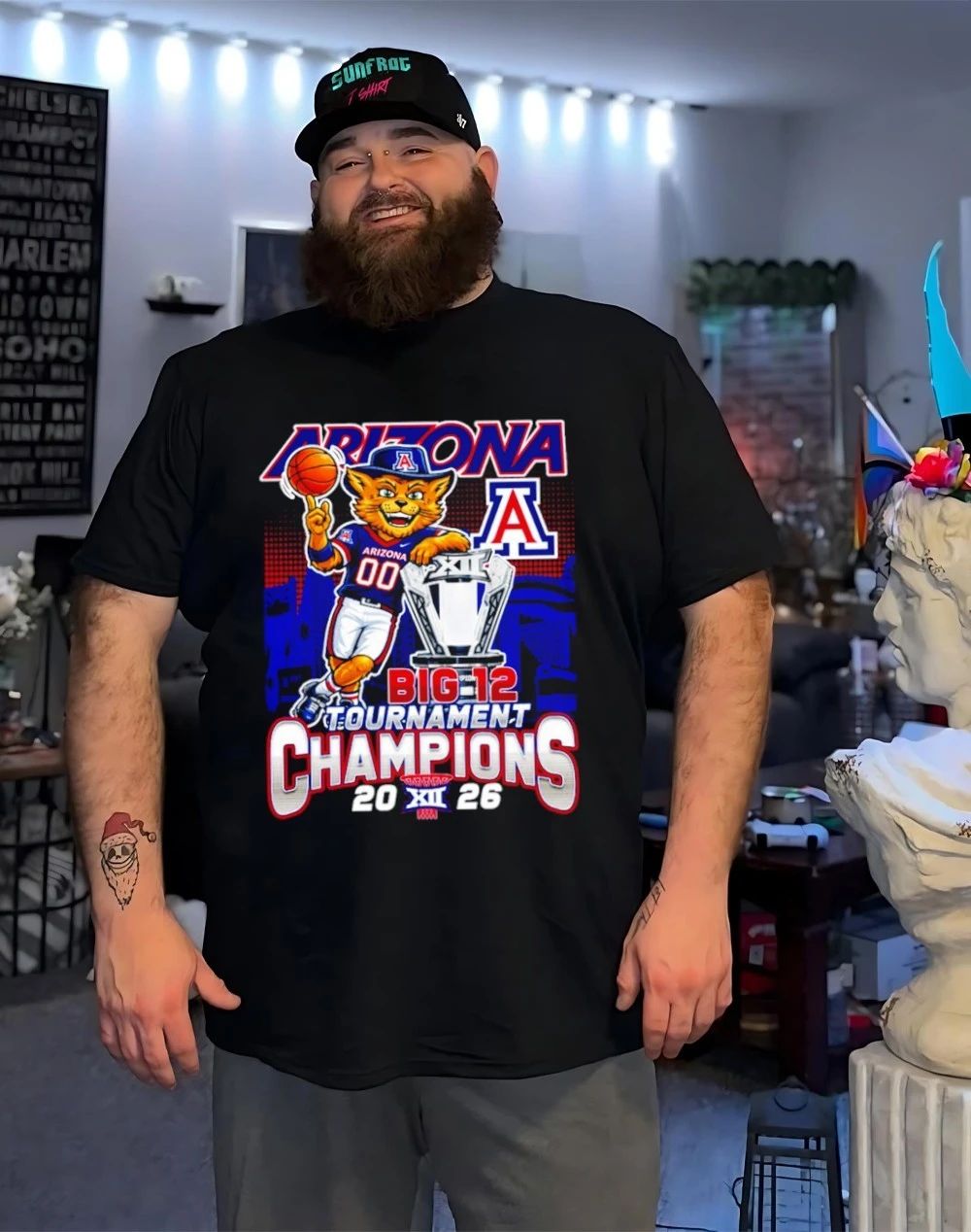 Arizona Wildcats Big 12 Conference Champions 2026 mascot shirt