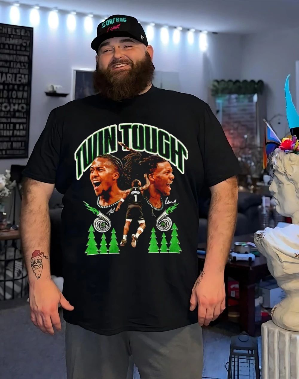 Timberwolves Bones Hyland Anthony Edwards Twin Tought’ signatures shirt