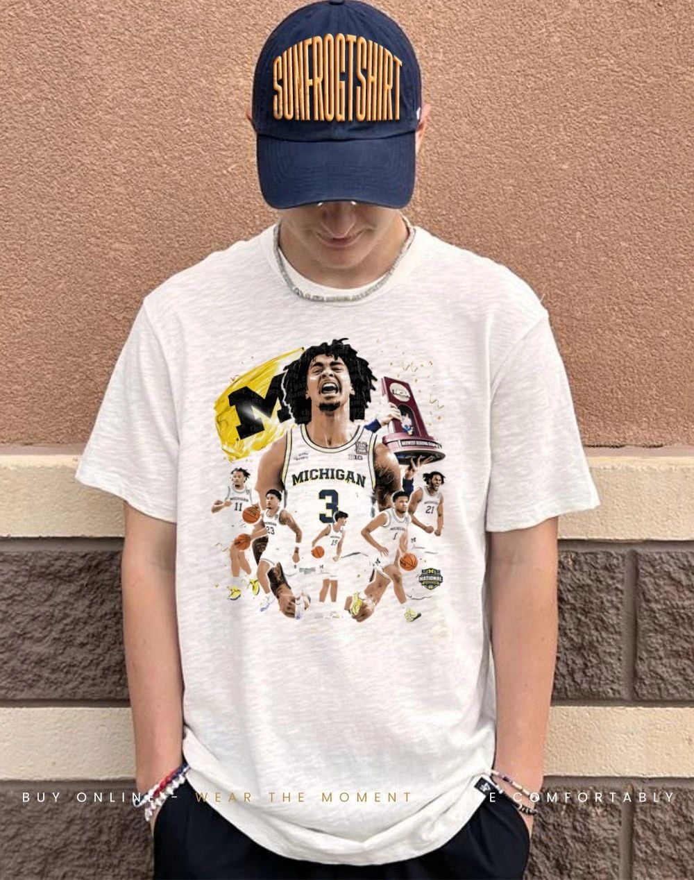 Michigan Basketball 2026 National Champions player collage shirt