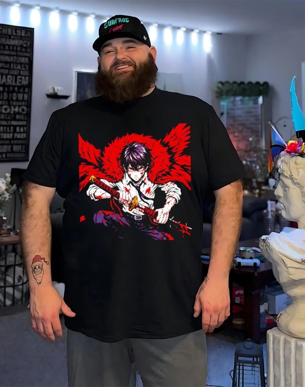 Chainsaw Man Denji Bloody cartoon shirt