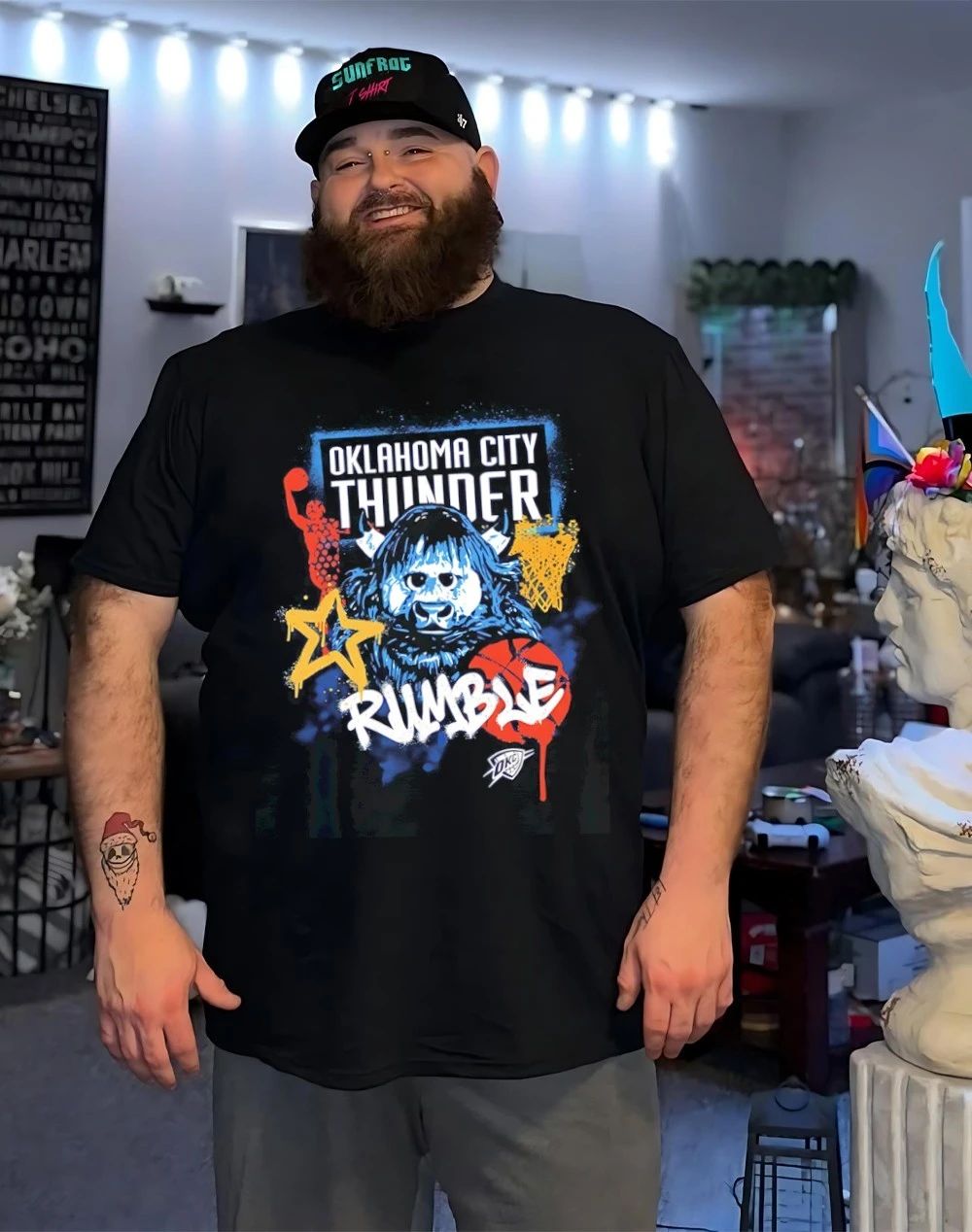 Oklahoma City Thunder 2026 NBA Playoffs Rumble mascot shirt