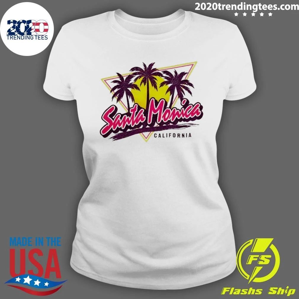 Monica California Coconut Tree Sunset Shirt