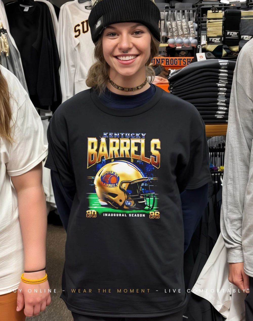 Kentucky Barrels Inaugural Season 2026 helmet shirt