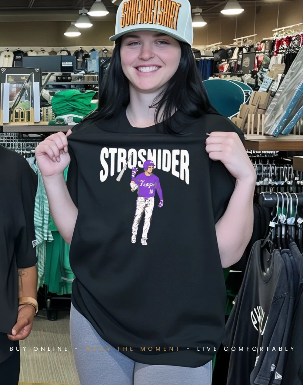 Sawyer Strosnider TCU Baseball player graphic shirt