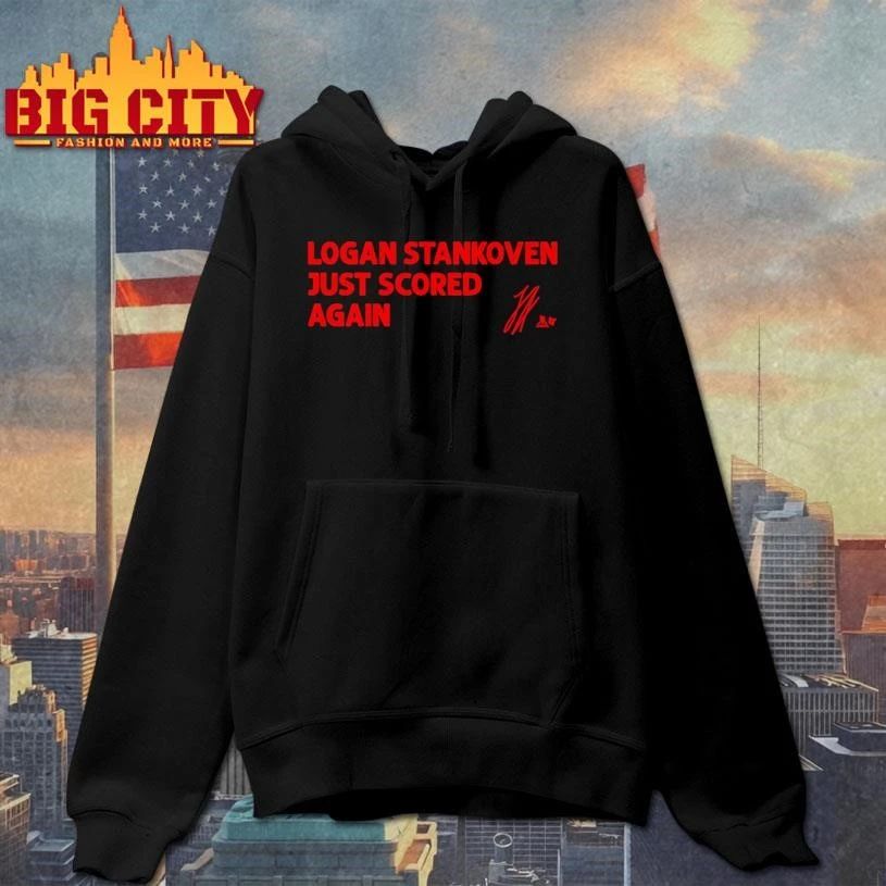 Funny Logan Stankoven Just Scored Again Signature Shirt
