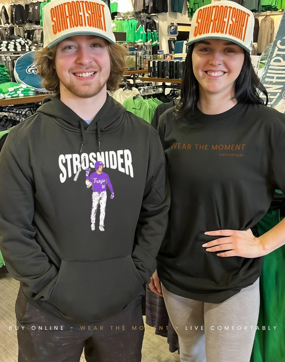 Sawyer Strosnider TCU Baseball player graphic shirt