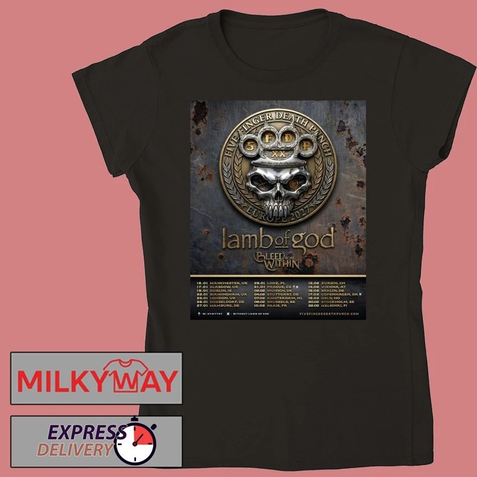 Five Finger Death Punch 20th Anniversary World Tour 2027 Schedule Tour Dates shirt