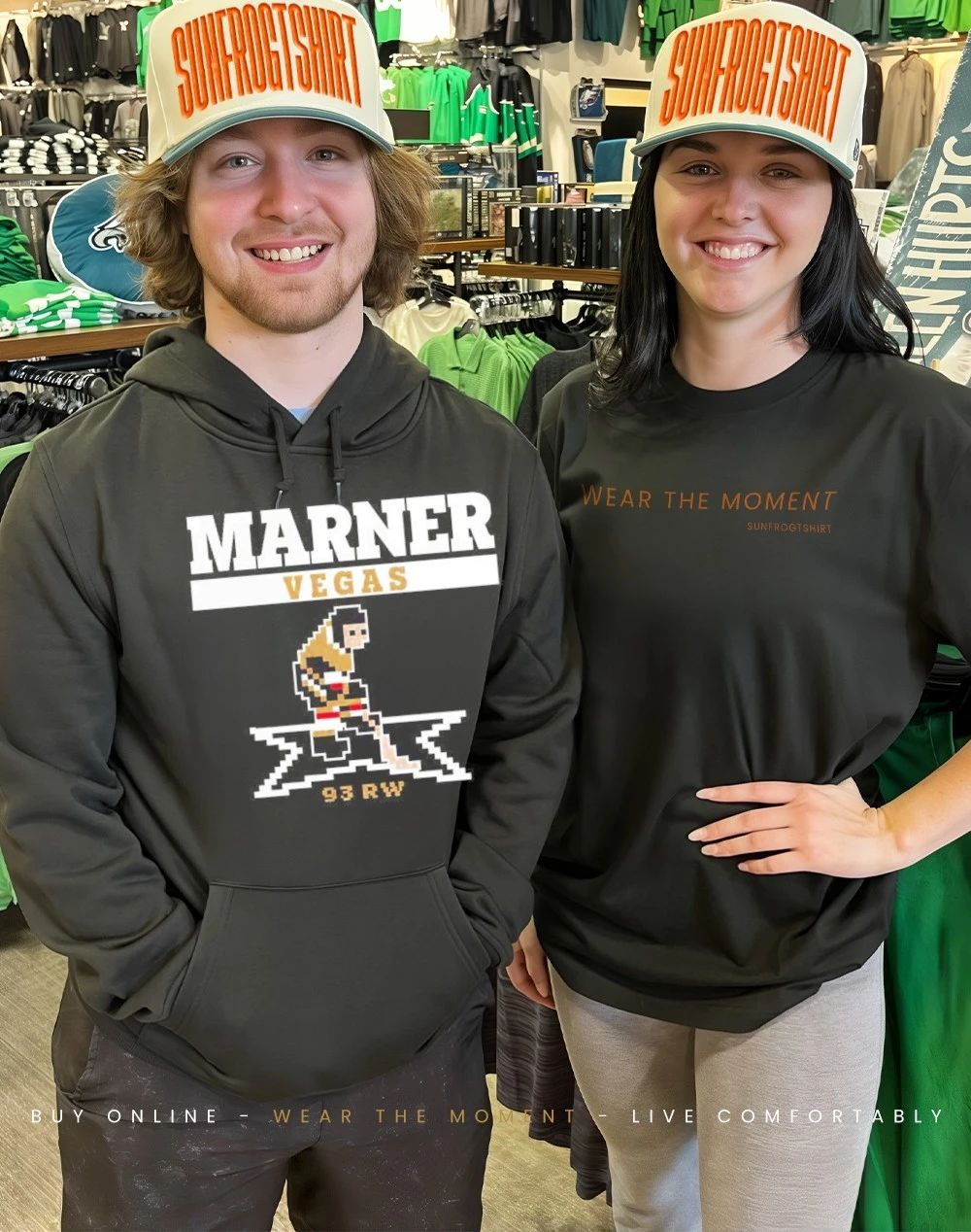 Vegas Golden Knights Mitch Marner retro game front and back shirt