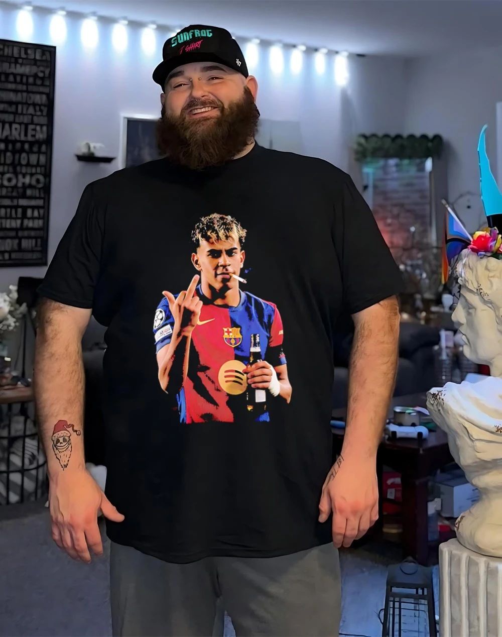 Lamine Yamal After Hour bear and smoking Funny shirt
