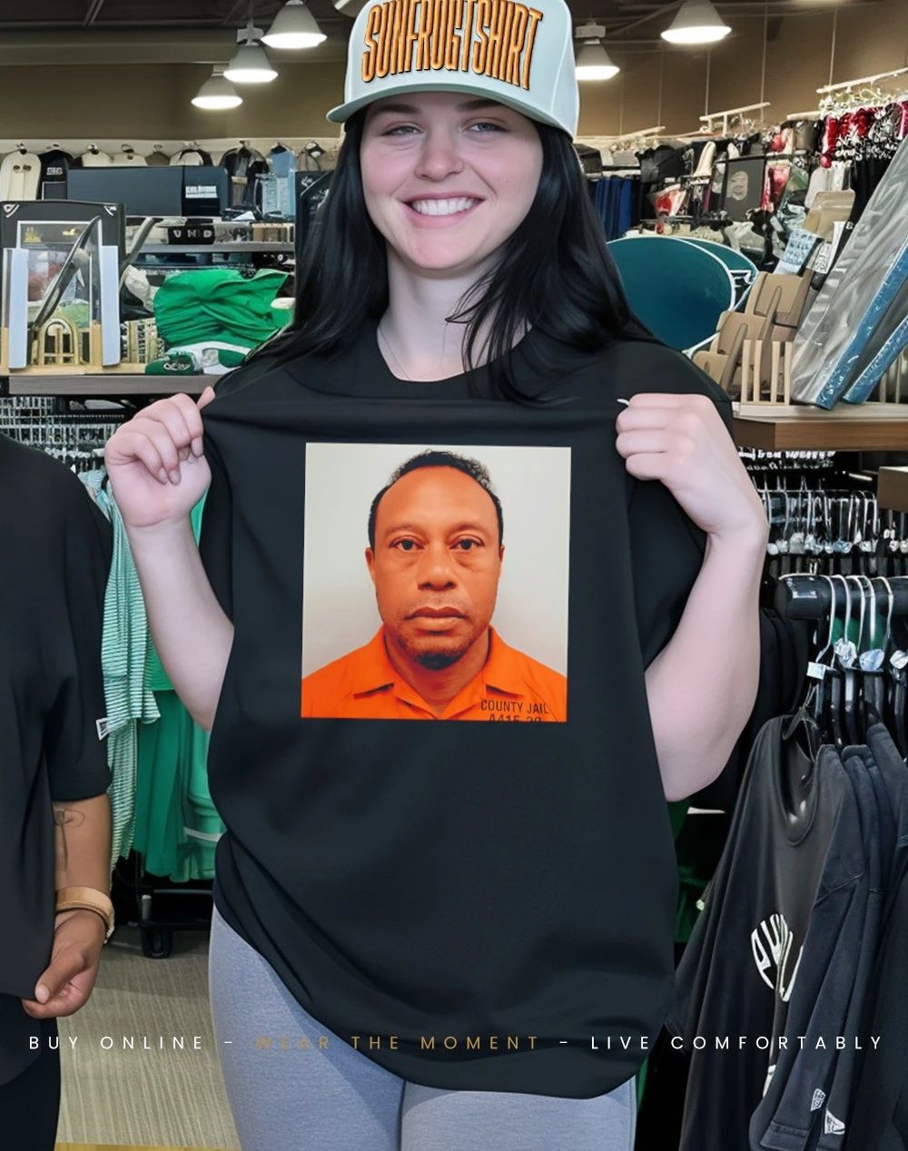 Tiger Woods 2026 mugshot shirt