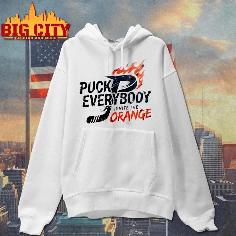 Puck Everybody Ignite Orange P fire shirt
