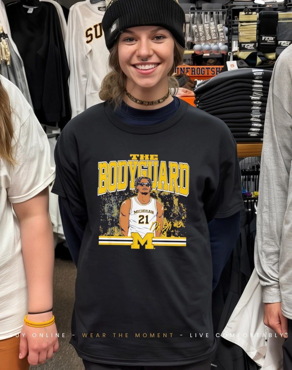 Morez Johnson Jr The Bodyguard Michigan Basketball shirt