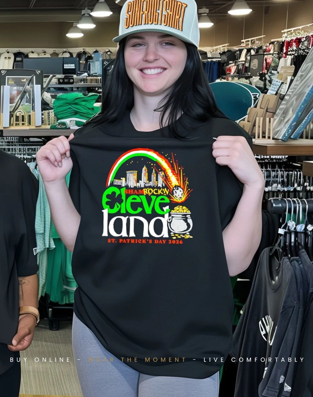 Cleveland Meteor St Patrick’s Day 2026 city skyline shirt