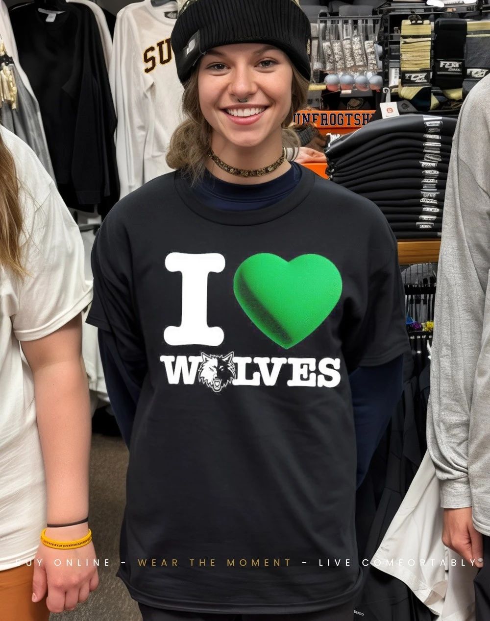 Minnesota Timberwolves I love Wolves Front and Back shirt