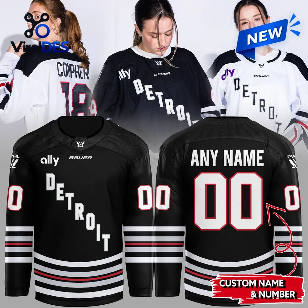 PWHL Detroit 2026 Personalized Hockey Jersey