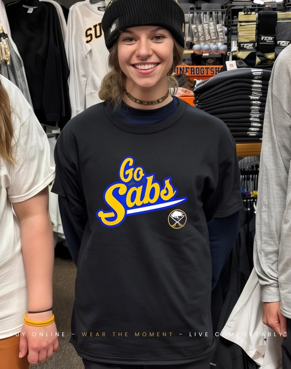 Buffalo Sabers Go Sabs logo shirt