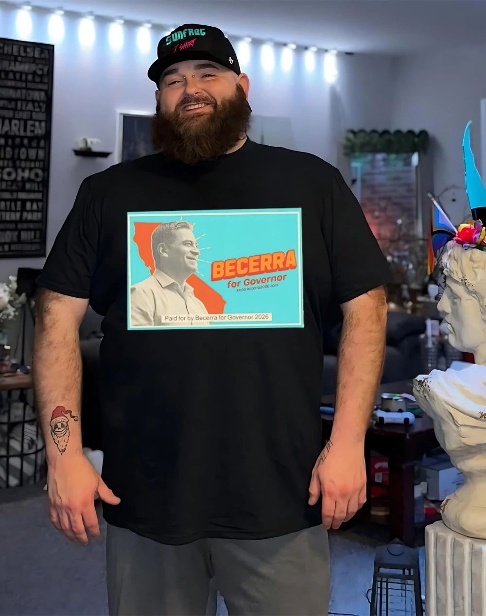 Becerra for Governor paid for by Becerra for Governor 2026 shirt