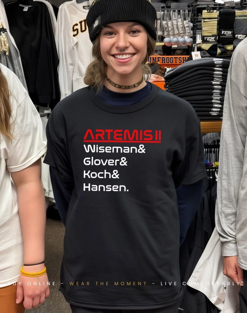 Artemis II Crew Names Space Mission Unisex Shirt