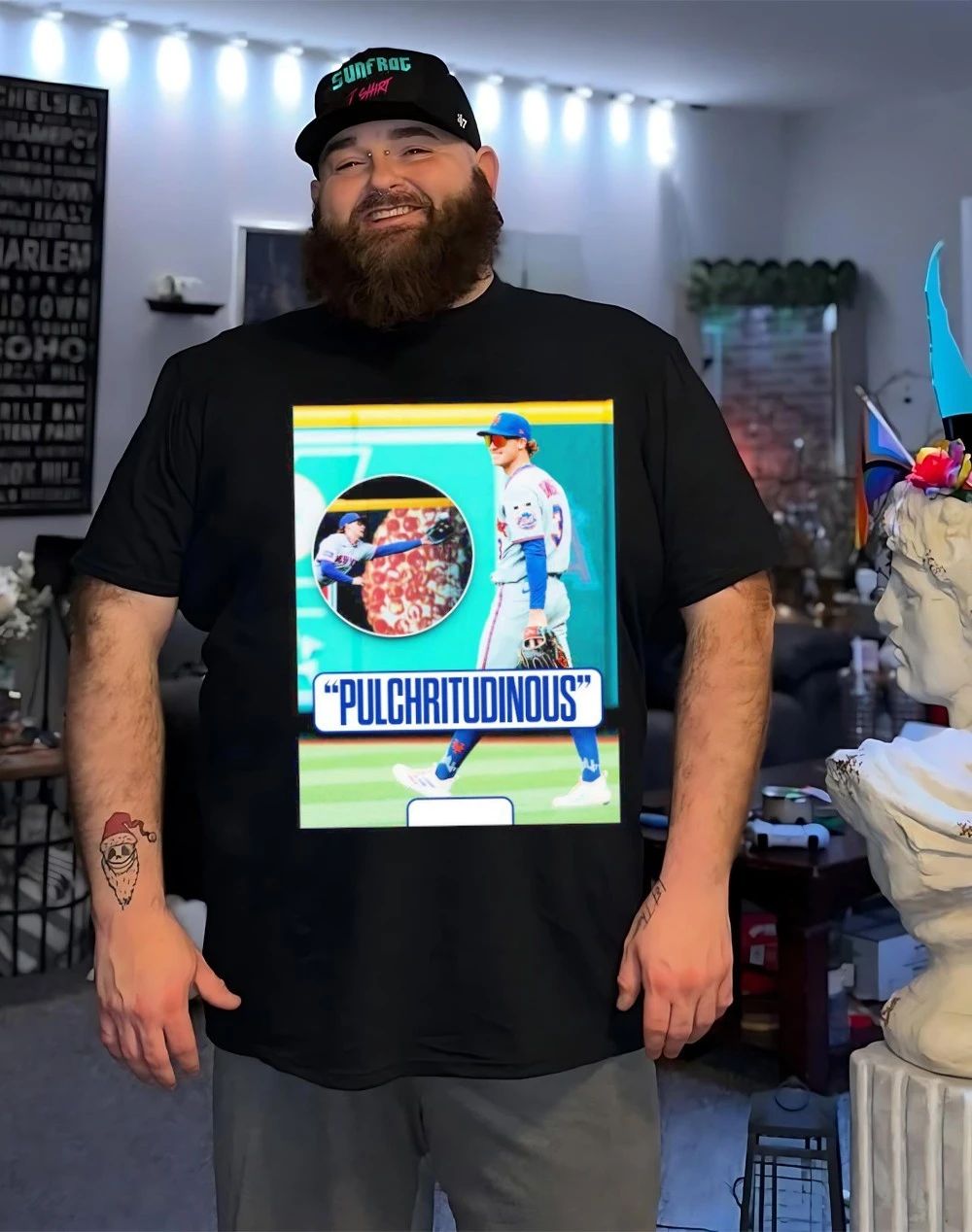 New York Mets Mr. Pulchritudinous Carson Benge front and back shirt