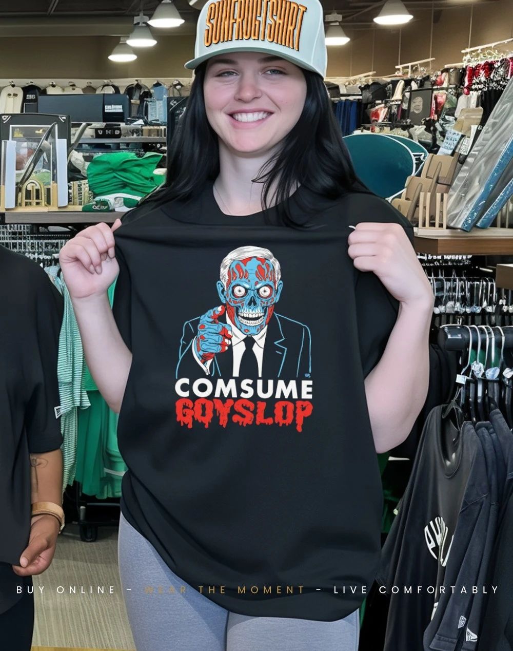 Consume Goyslop They Live Alien Graphic shirt
