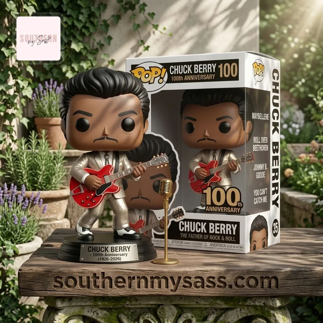 Chuck Berry 100th Anniversary Rock and Roll Legend Funko Pop Figure Doll