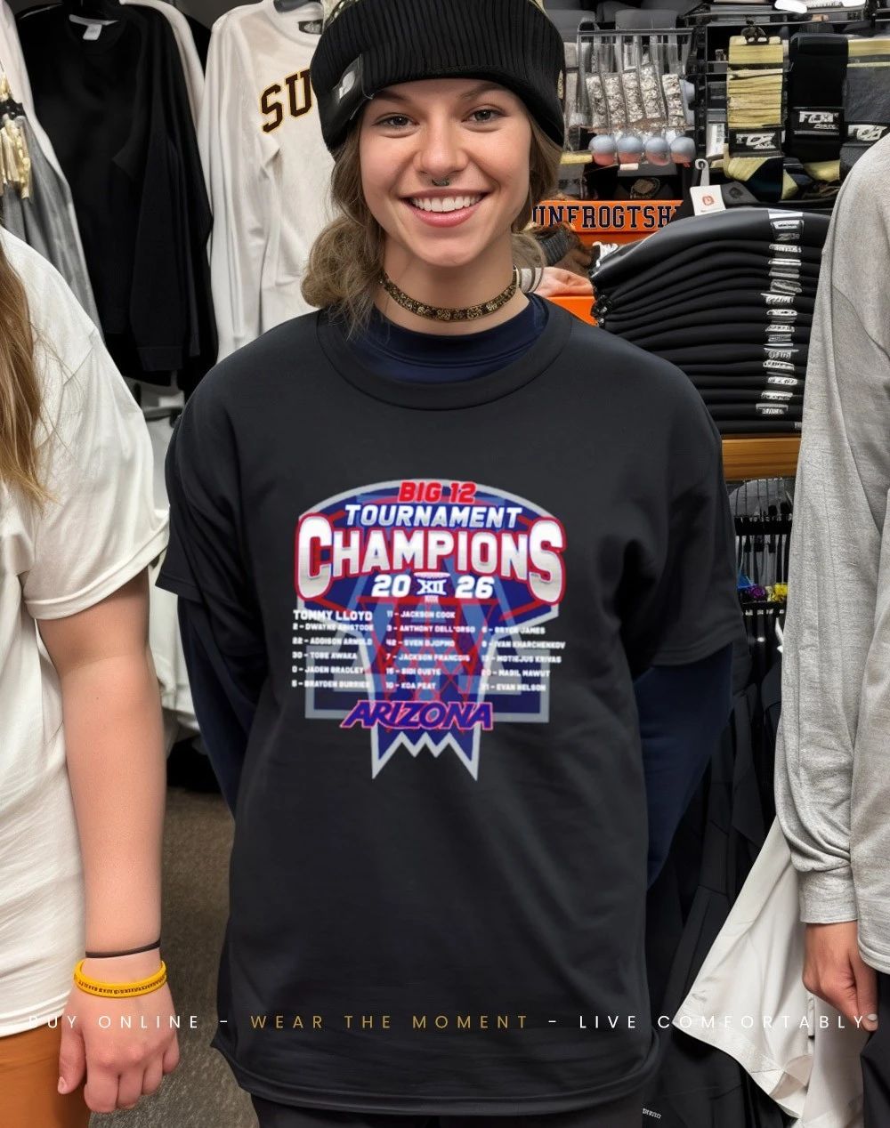 Arizona Wildcats Big 12 Conference Champions 2026 player names shirt