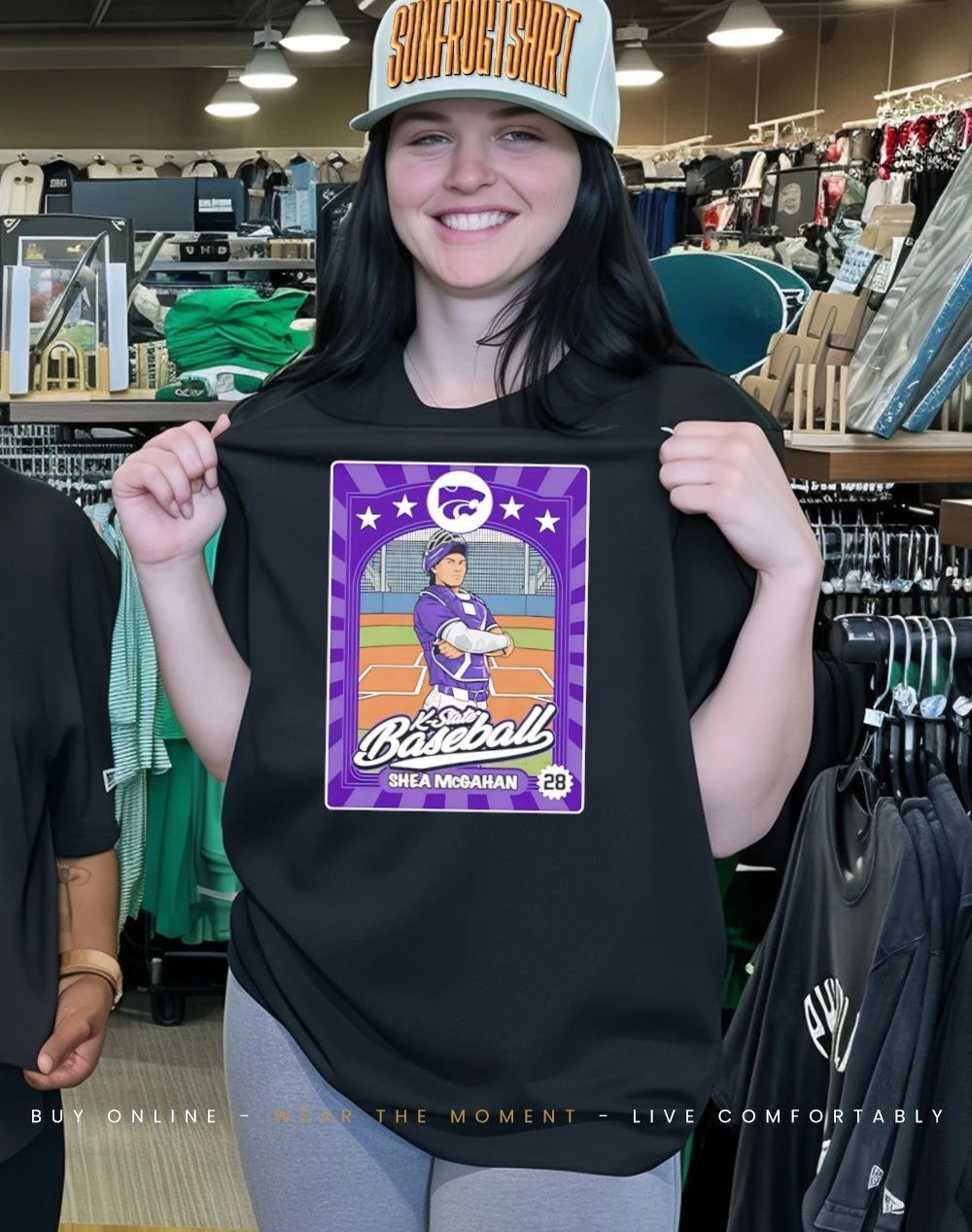Shea McGahan 28 Kansas State Wildcats baseball card Inspired shirt