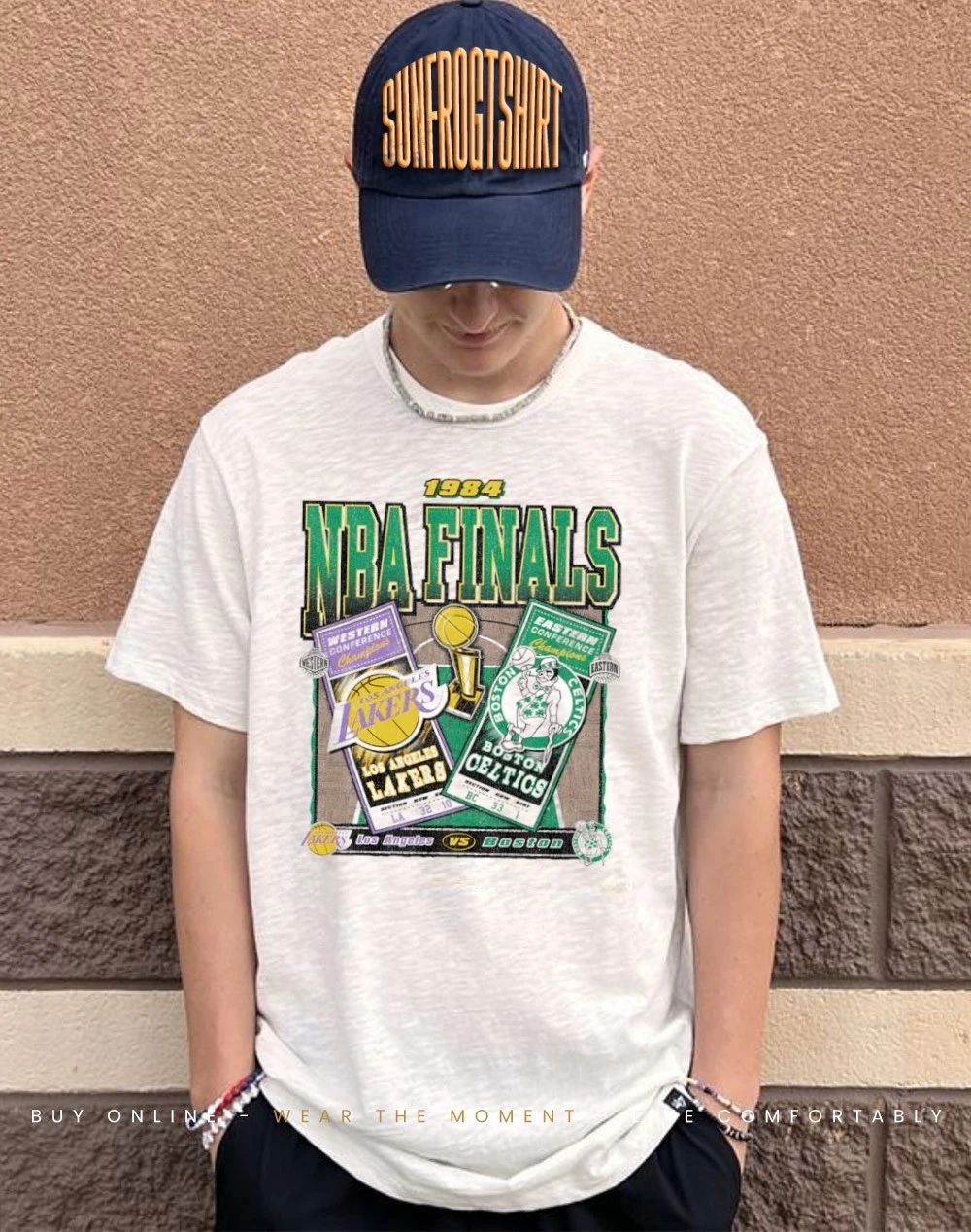 Los Angeles Lakers Vs Boston Celtics 1984 Nba Finals Dueling Court Matchup Shirt