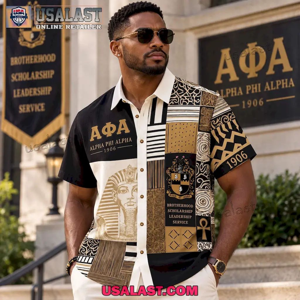 Alpha Phi Alpha 1906 Fraternity Patchwork Hawaiian Shirt