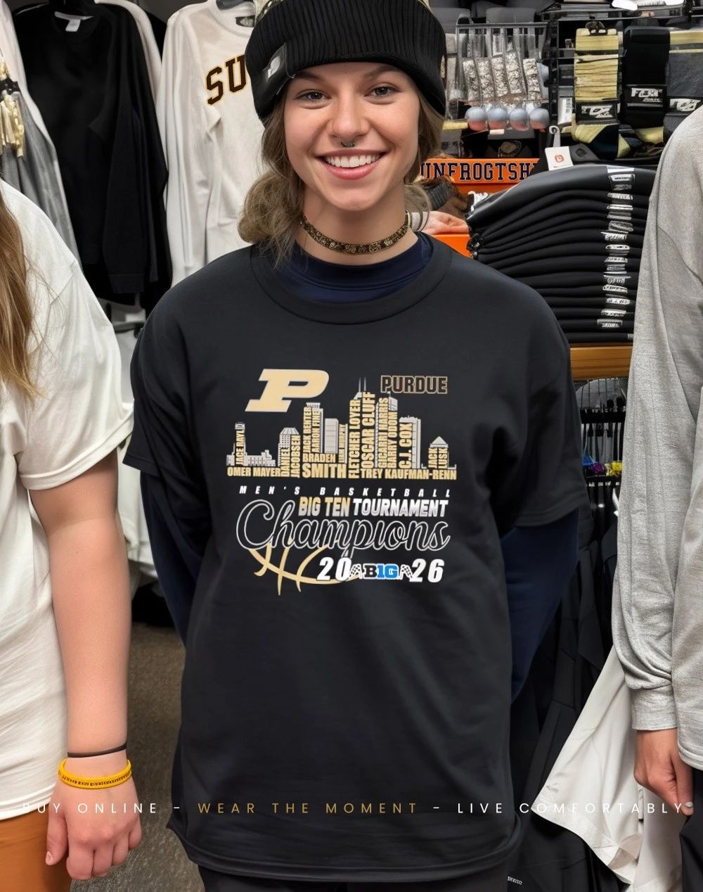 Purdue Boilermakers 2026 Big Ten Champions city skyline shirt