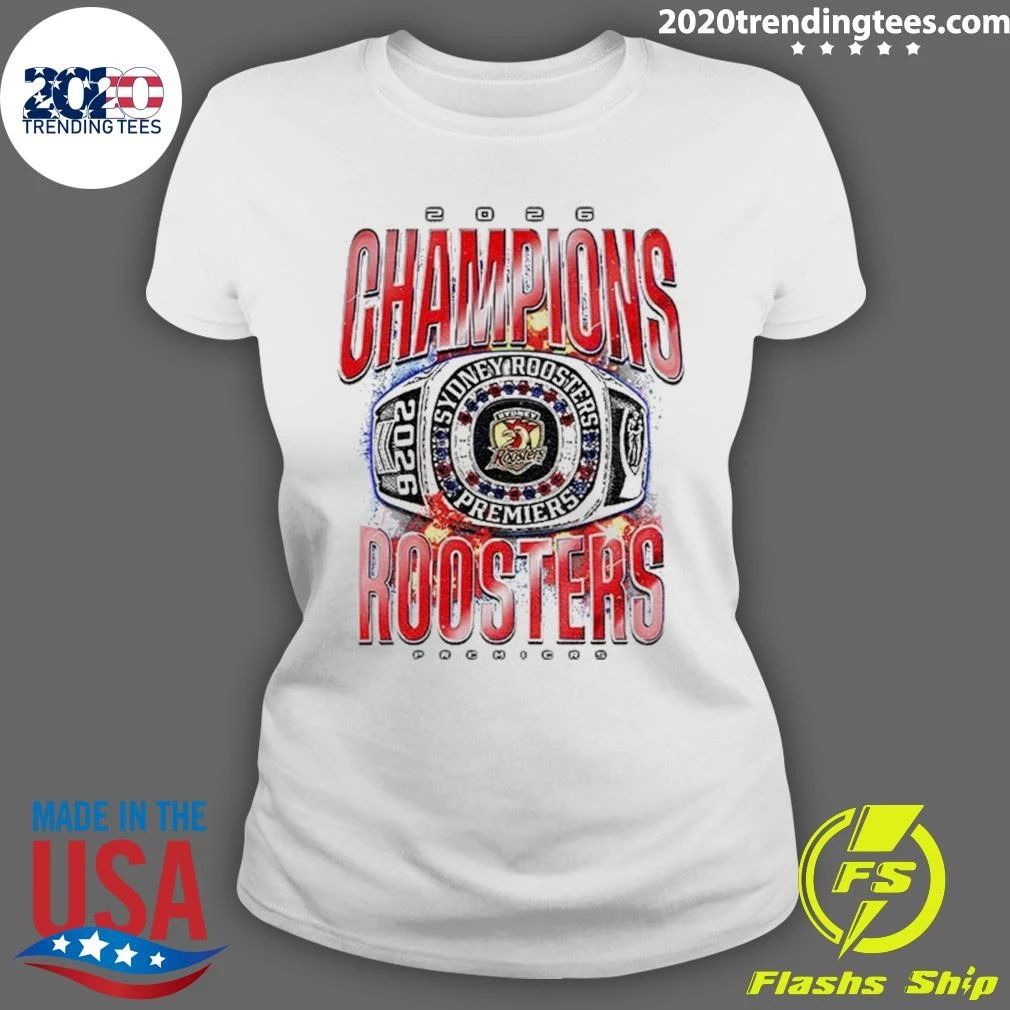 Sydney Rooster 2026 Champions Ring Graphic Shirt
