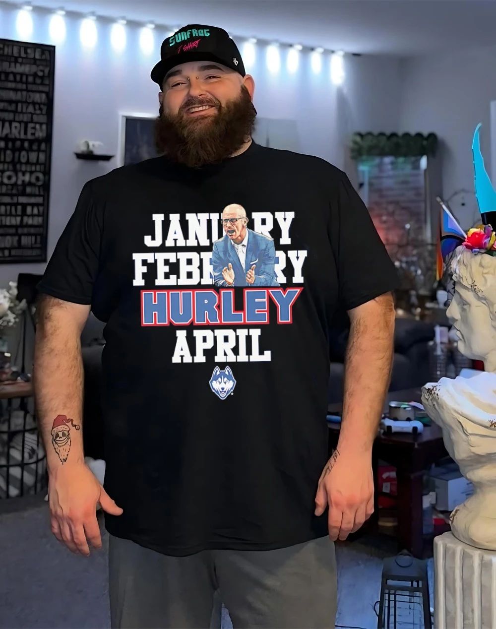 Dan Hurley UConn Women’s Basketball Jan Feb Hurley April shirt